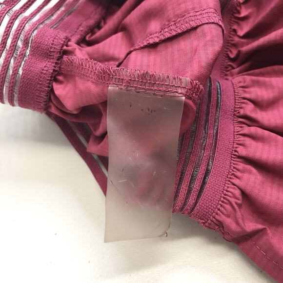 Gymshark Mesh Waits Running Shorts Women’s Sz Large Deep Red Lightweight - Picture 6 of 6